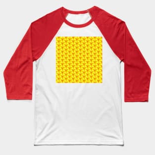 Yellow Hexagonal Pattern Baseball T-Shirt